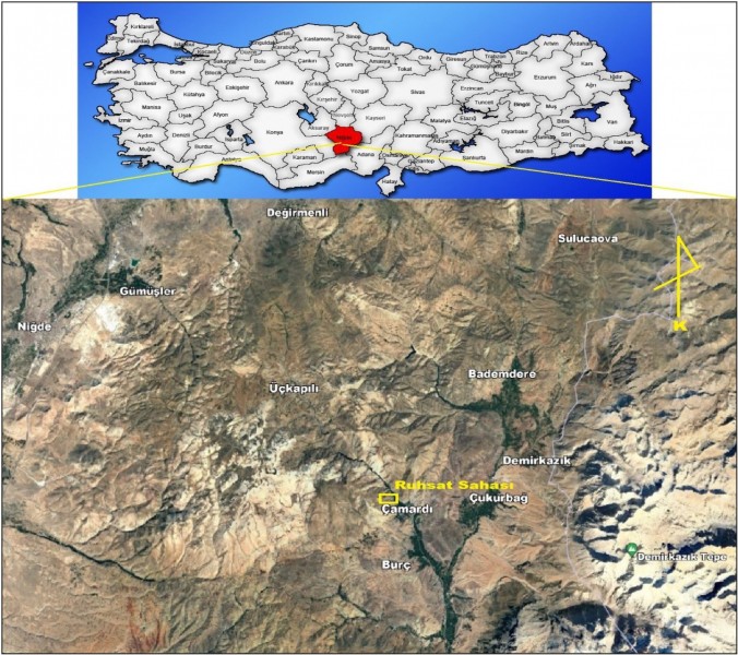 Isparta-Merkez-Darıderesi hidrotermal cevherleşme belirtileri